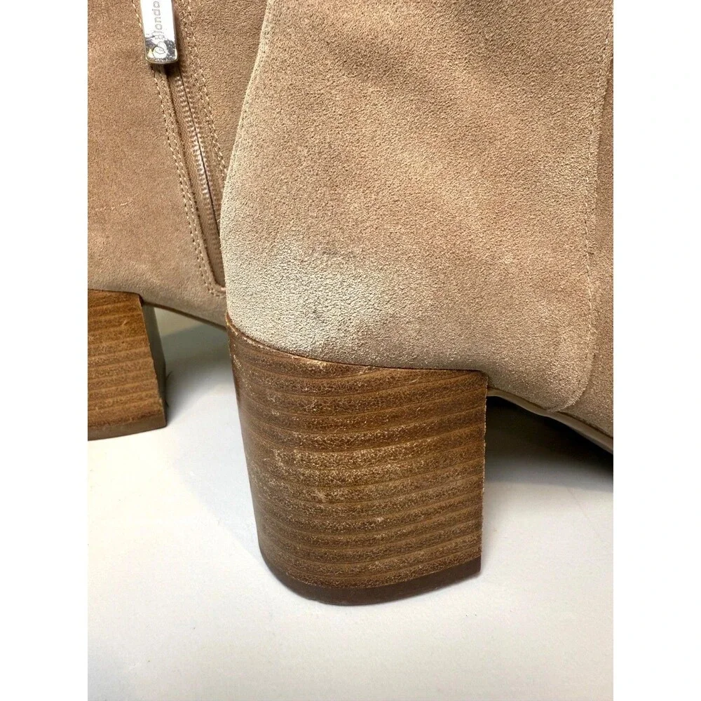 Blondo Women's Tasel Waterproof Ankle Bootie US 7.5 Tan Suede